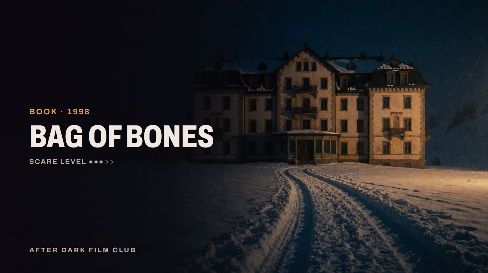 Bag of Bones, an After Dark title card