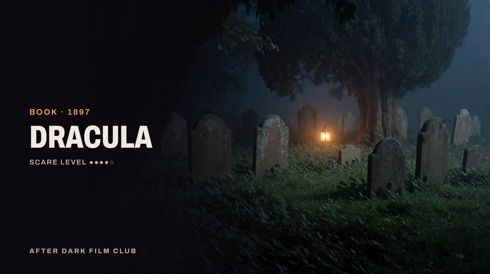 Dracula, an After Dark title card
