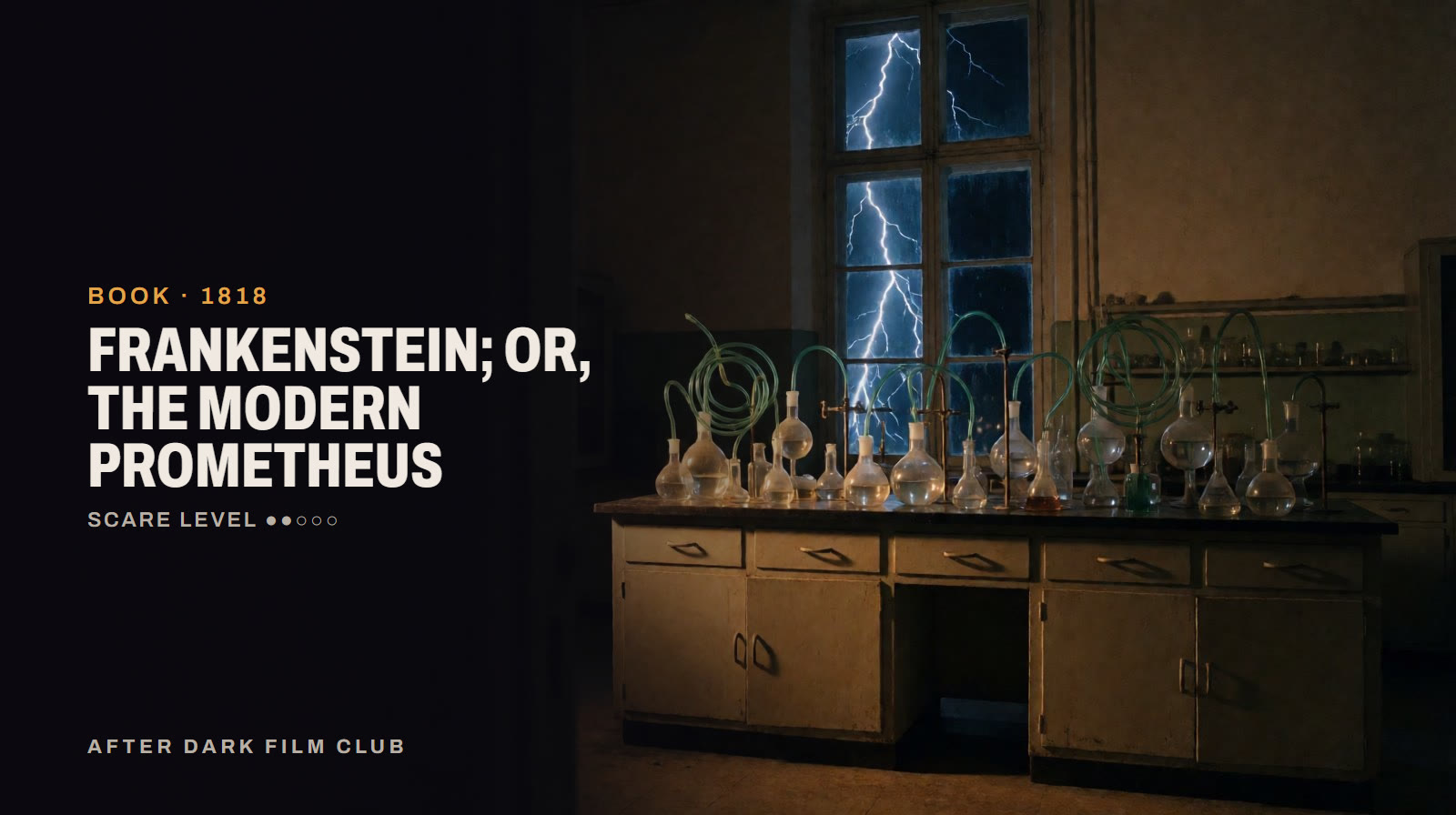 Frankenstein; or, The Modern Prometheus, an After Dark title card