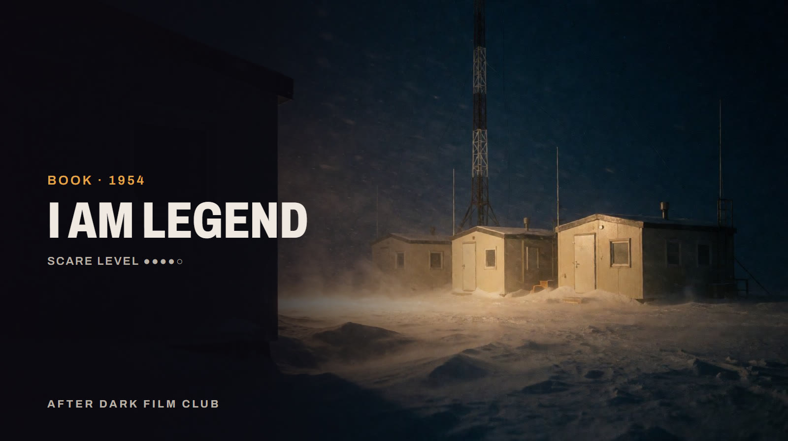 I Am Legend, an After Dark title card