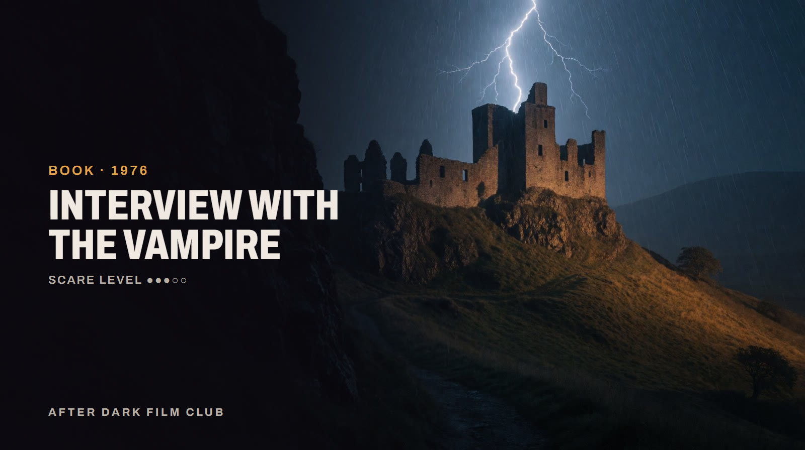 Interview with the Vampire, an After Dark title card