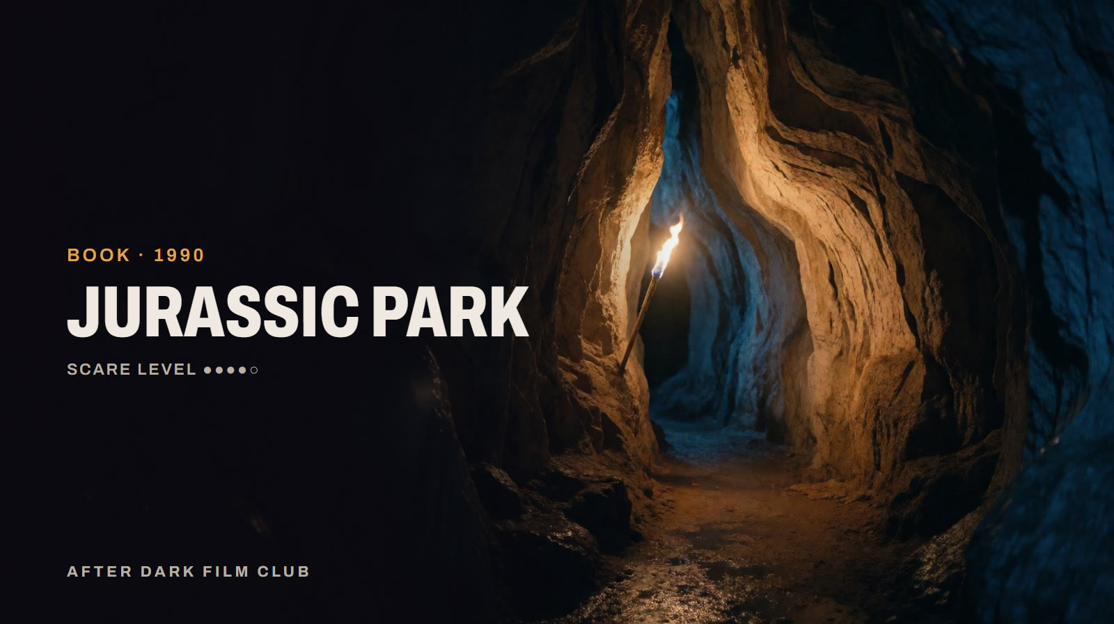 Jurassic Park, an After Dark title card
