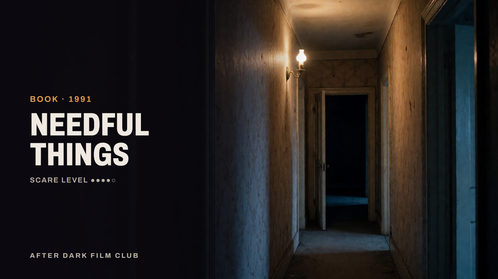 Needful Things, an After Dark title card