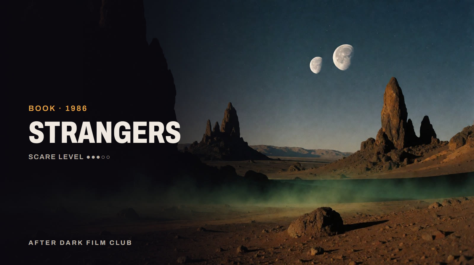 Strangers, an After Dark title card