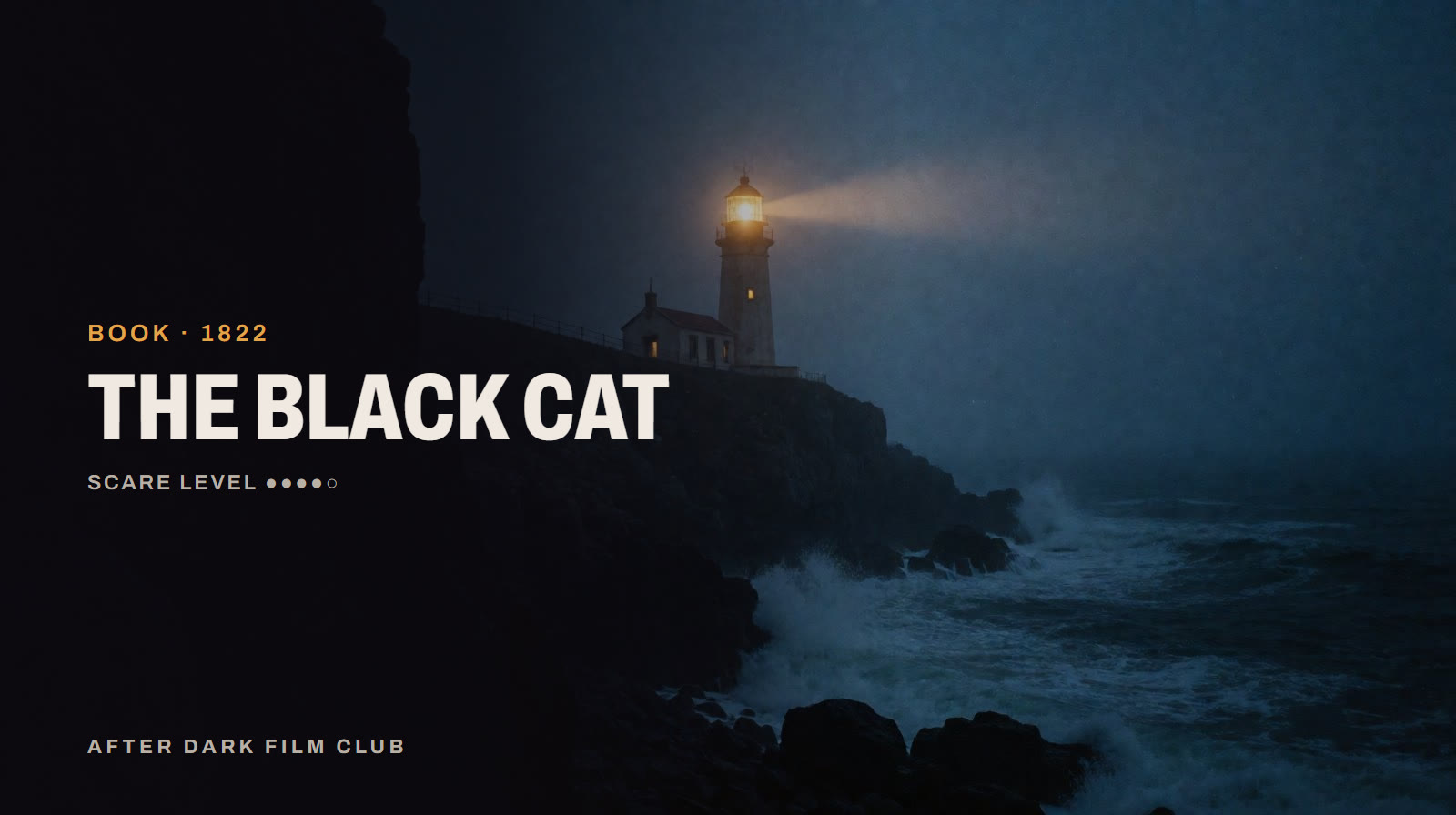 The Black Cat, an After Dark title card