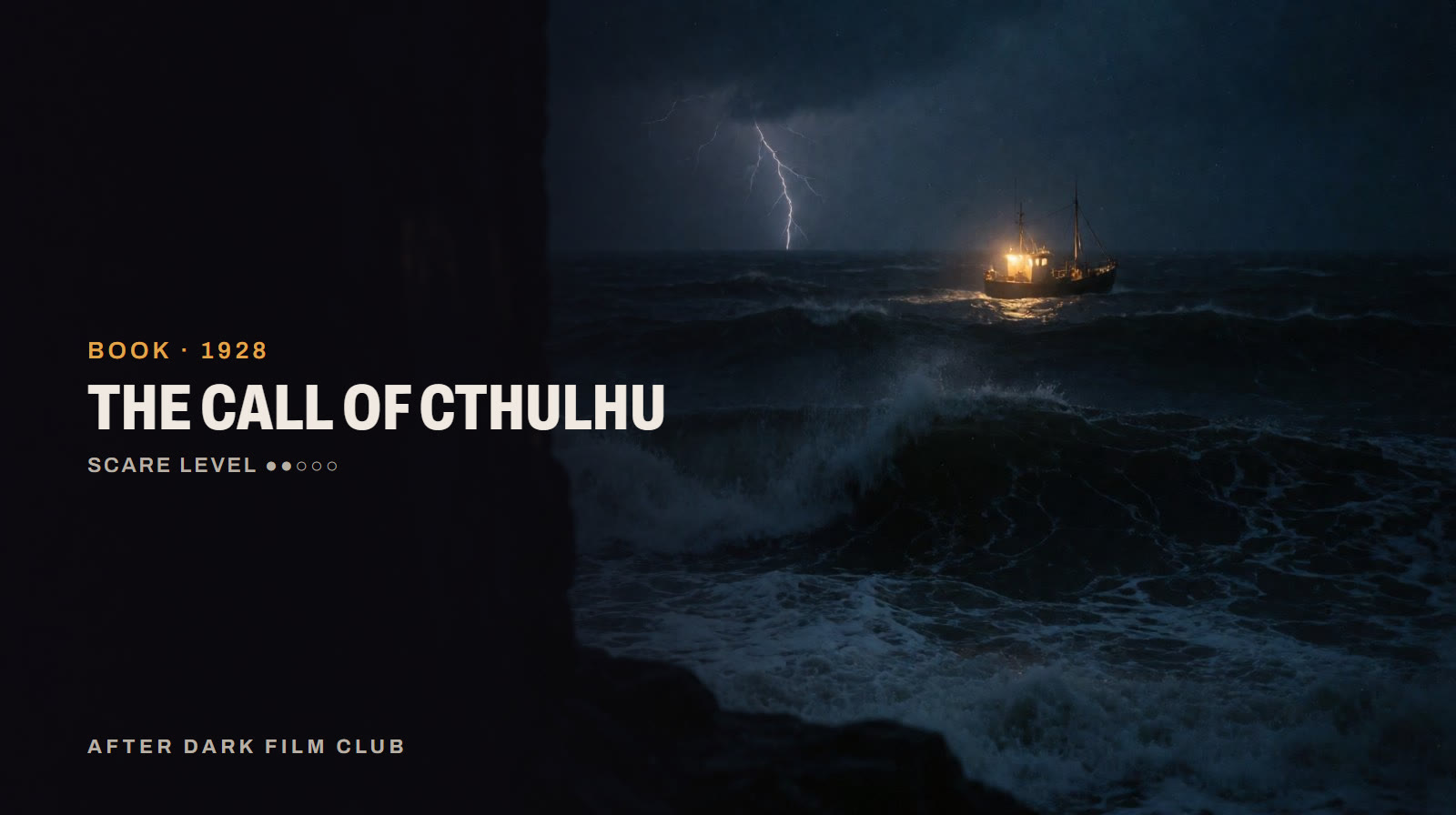 The Call of Cthulhu, an After Dark title card