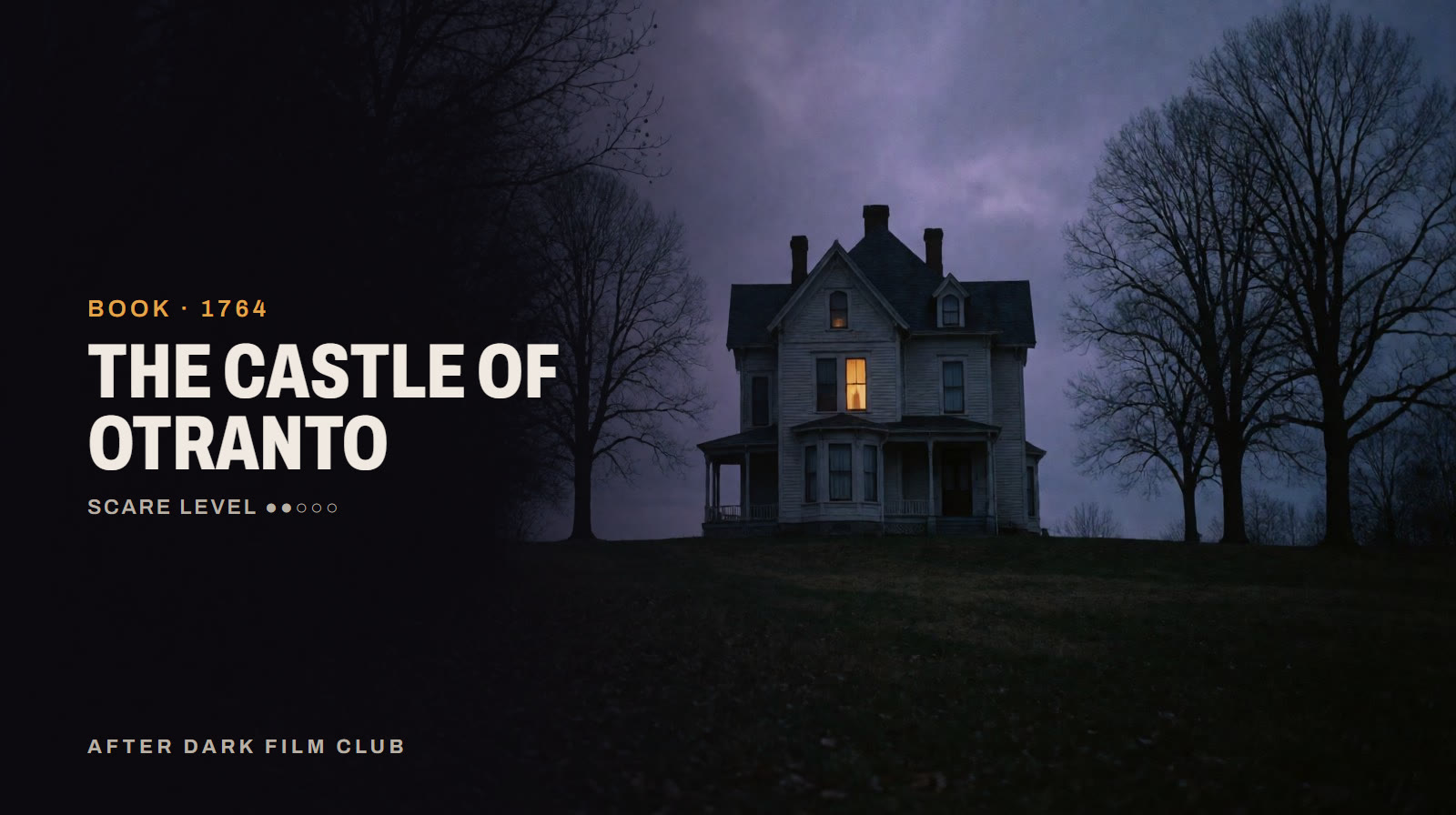 The Castle of Otranto, an After Dark title card