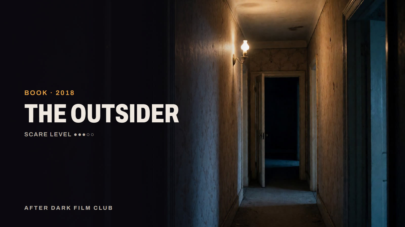 The Outsider, an After Dark title card