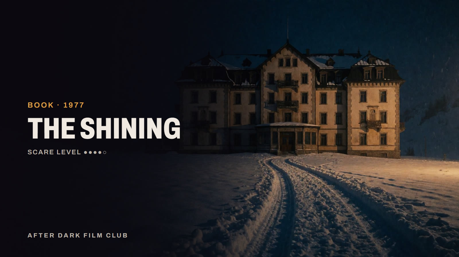 The Shining, an After Dark title card