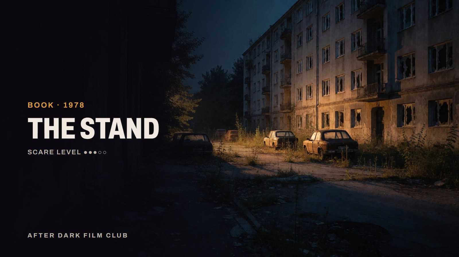 The Stand, an After Dark title card