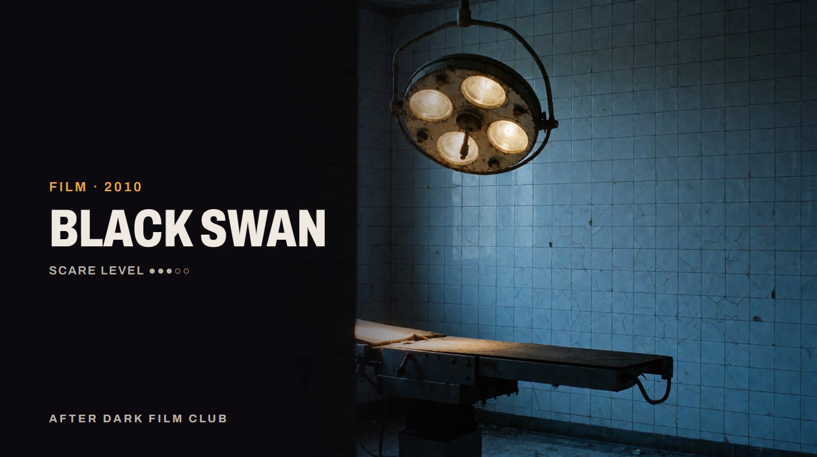 Black Swan, an After Dark title card