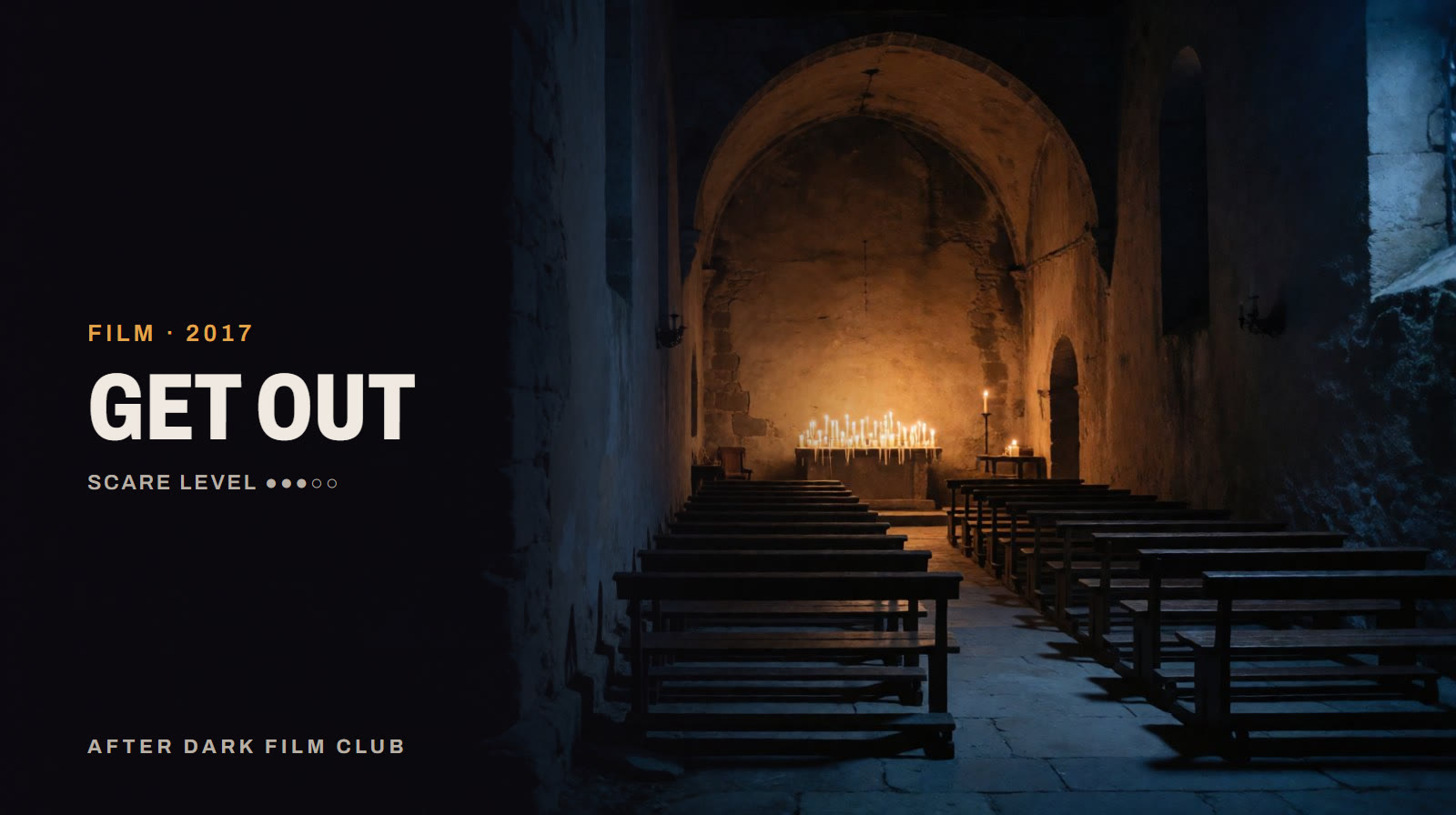 Get Out, an After Dark title card