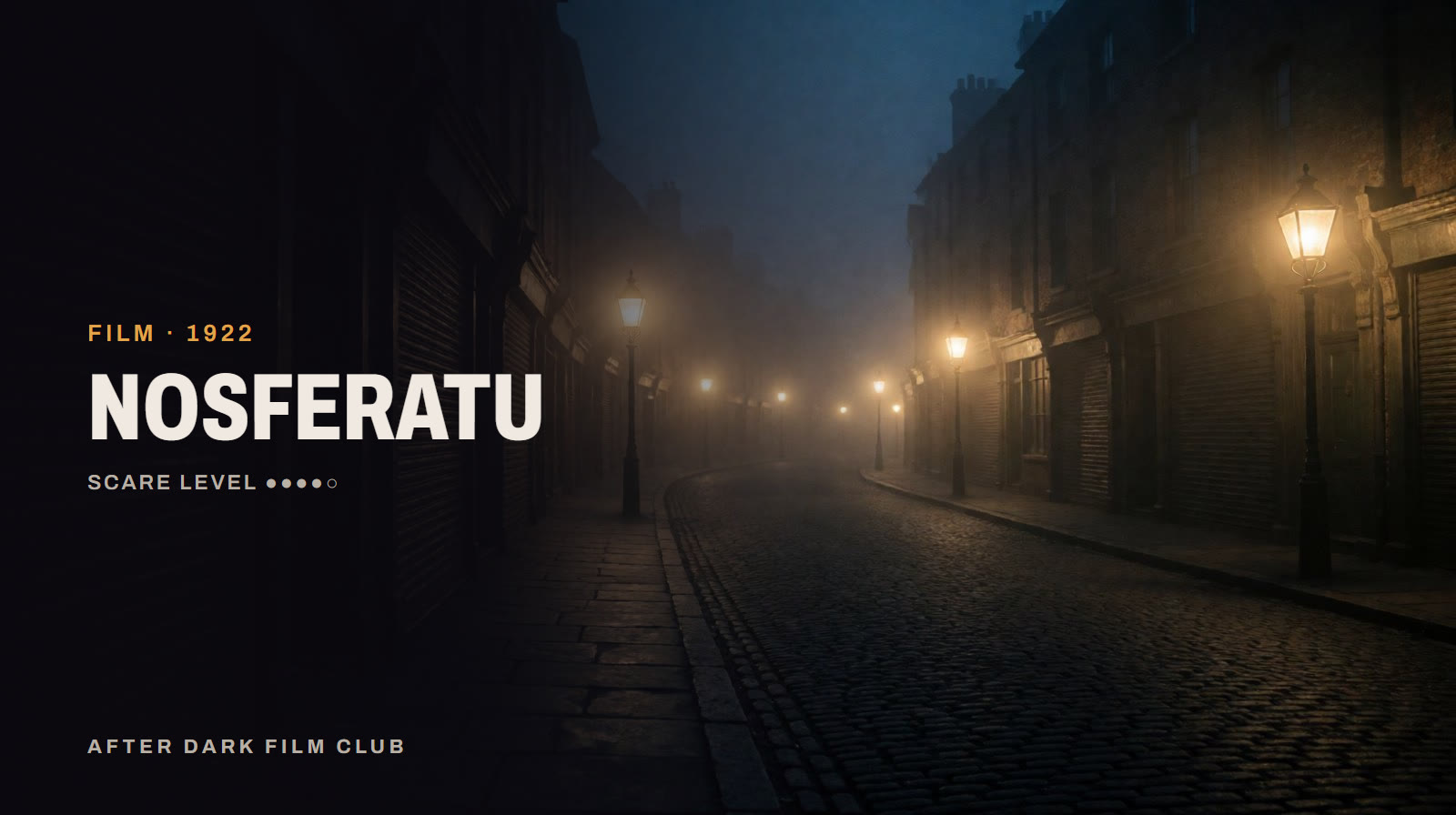 Nosferatu, an After Dark title card