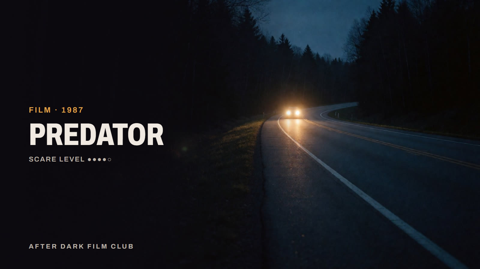 Predator, an After Dark title card