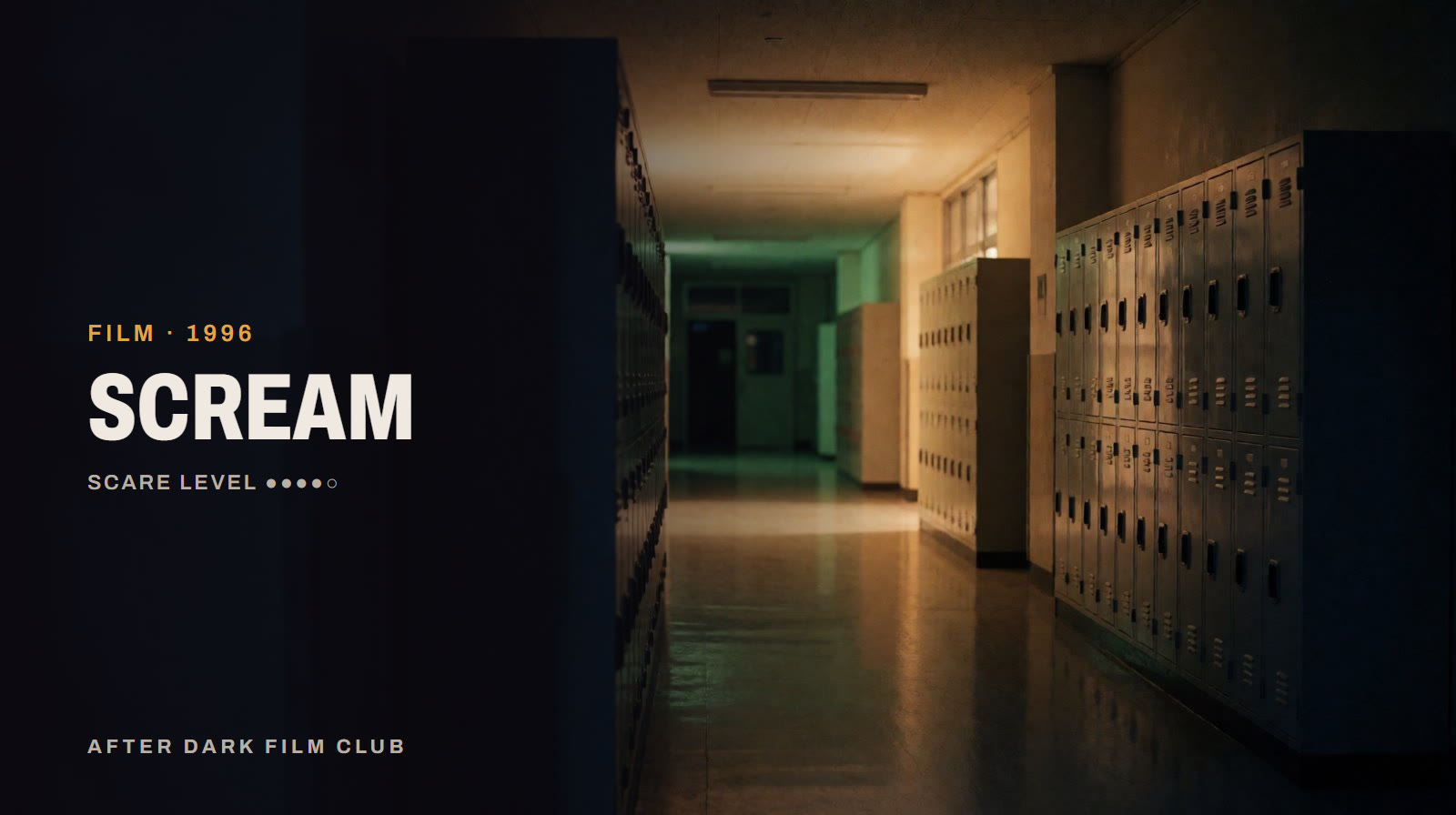 Scream, an After Dark title card