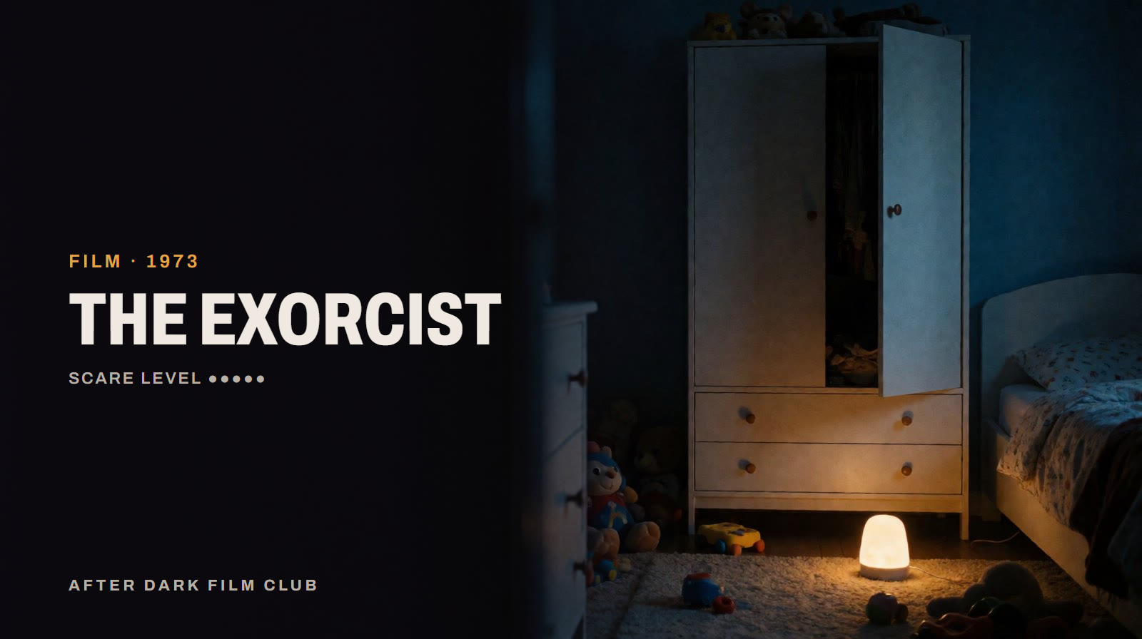 The Exorcist, an After Dark title card