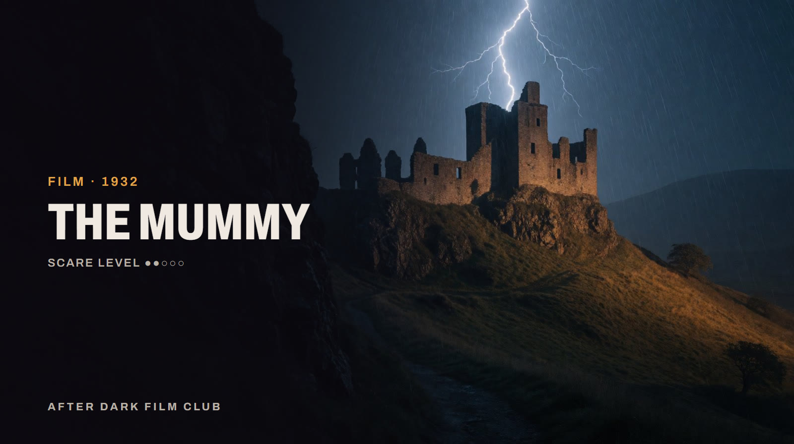 The Mummy, an After Dark title card