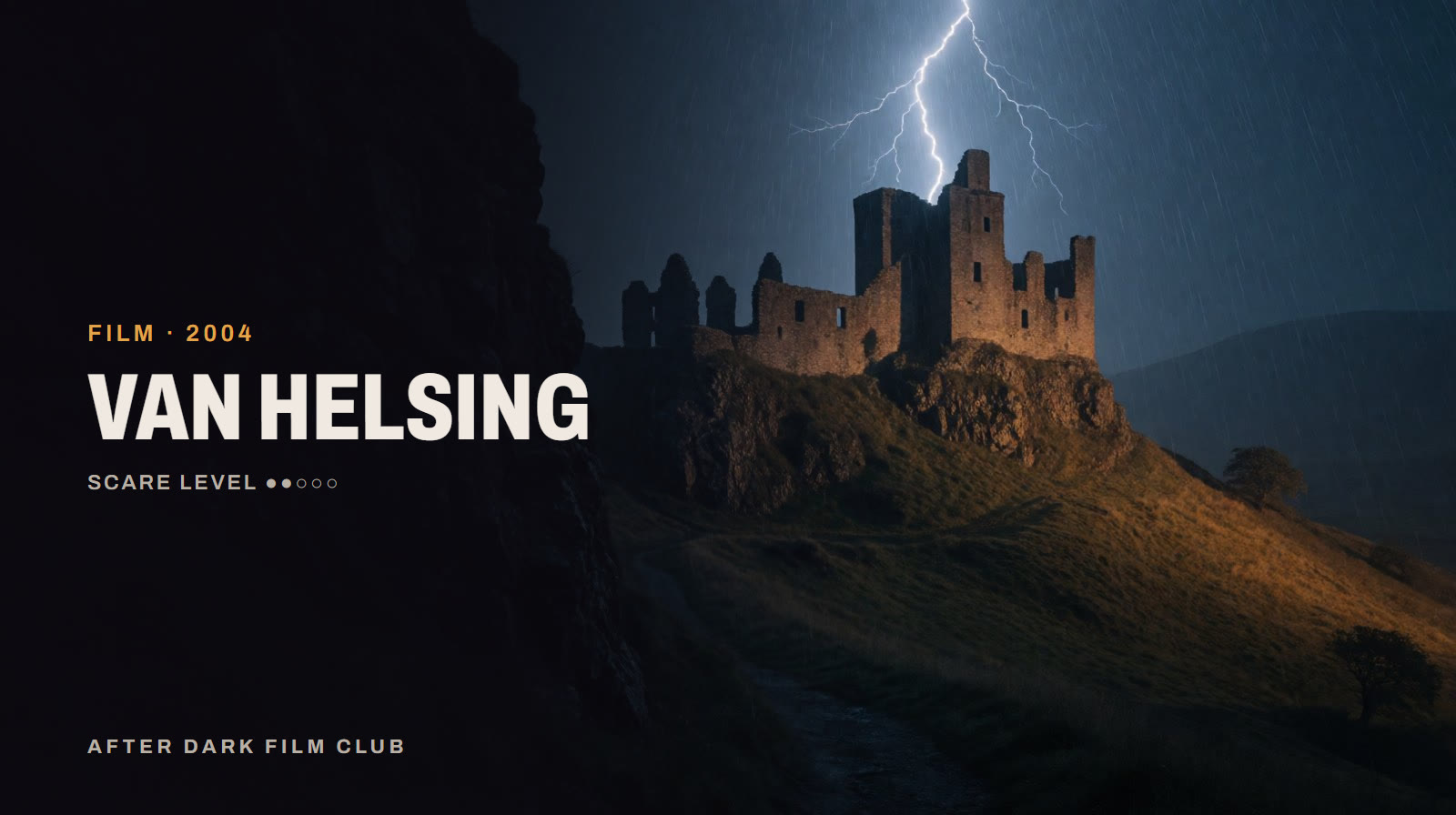 Van Helsing, an After Dark title card