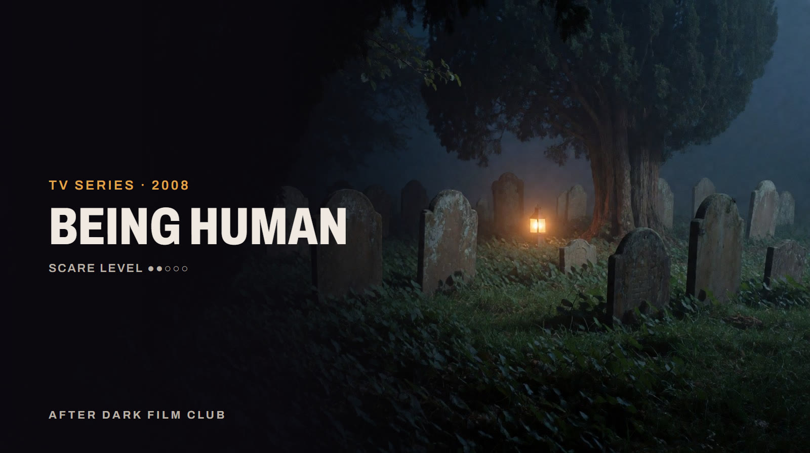 Being Human, an After Dark title card