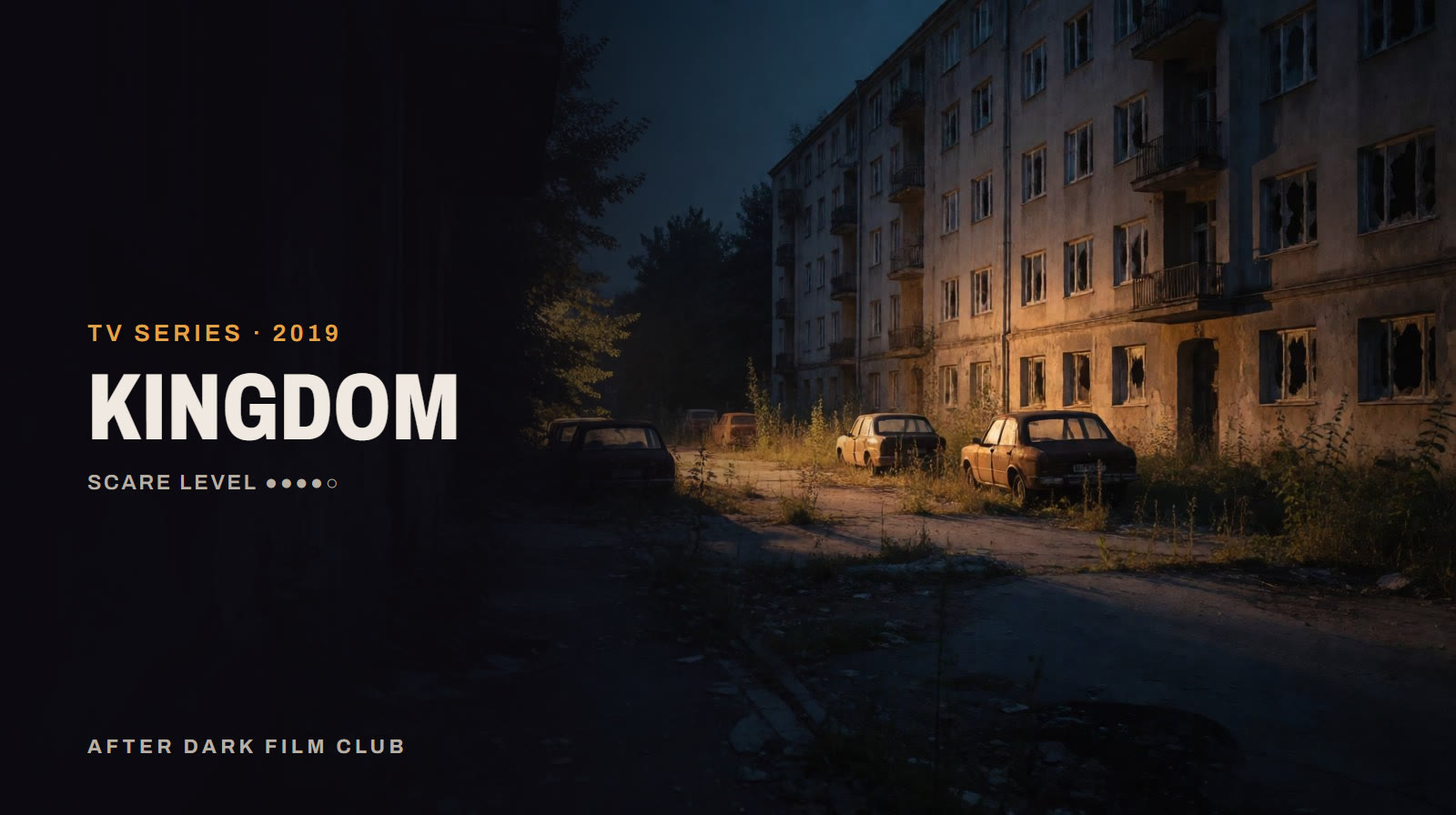 Kingdom, an After Dark title card