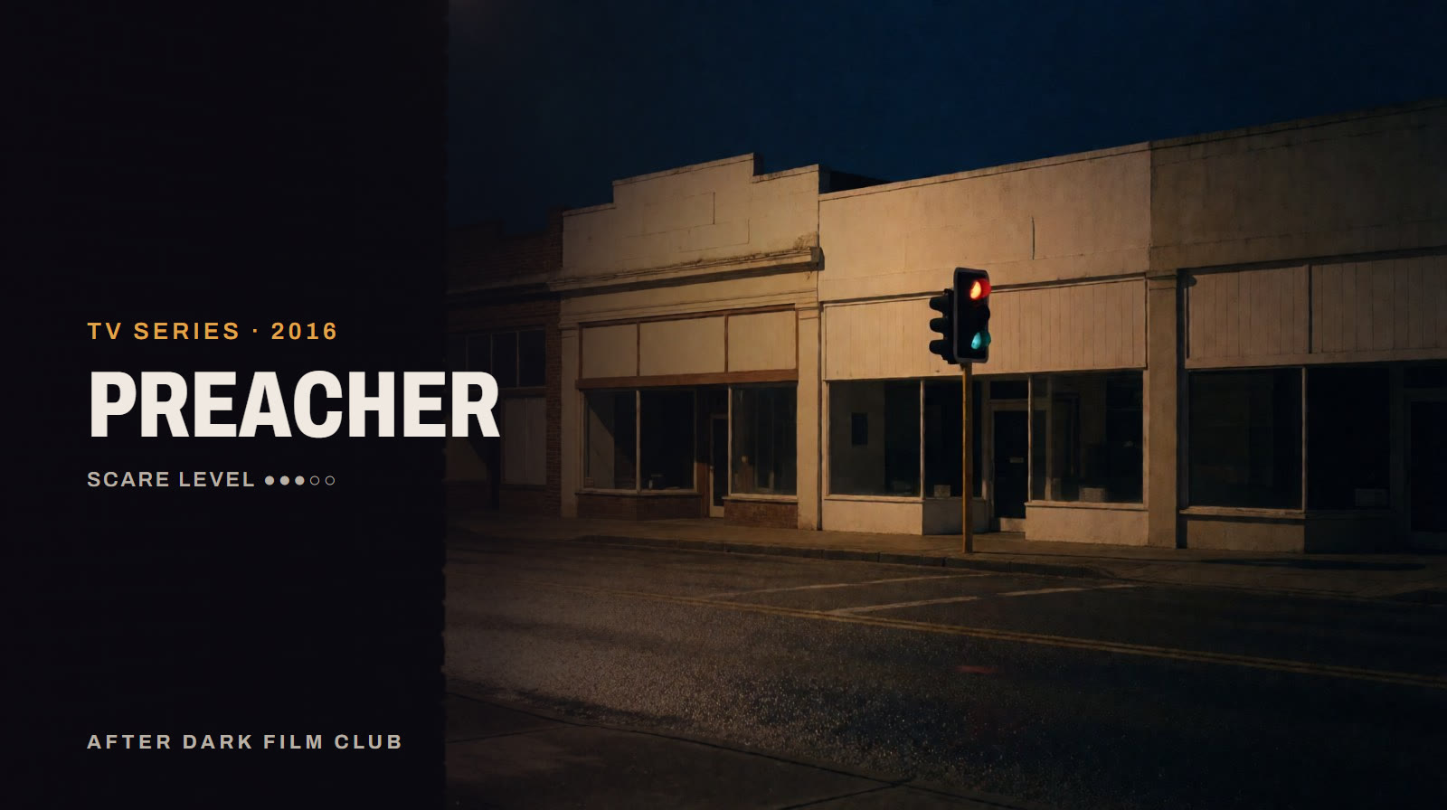 Preacher, an After Dark title card