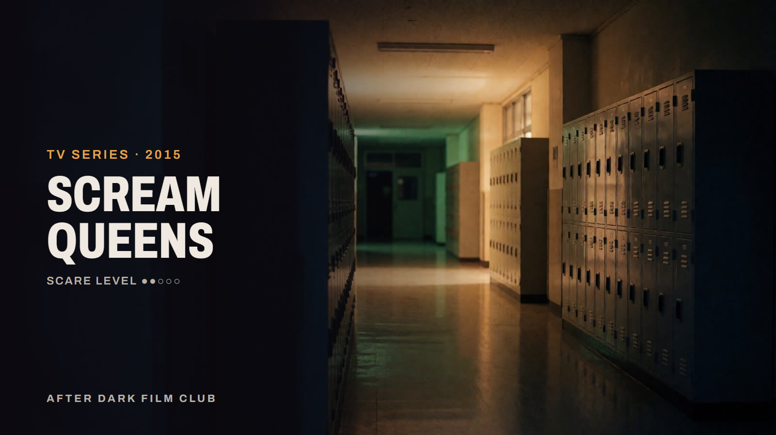 Scream Queens, an After Dark title card