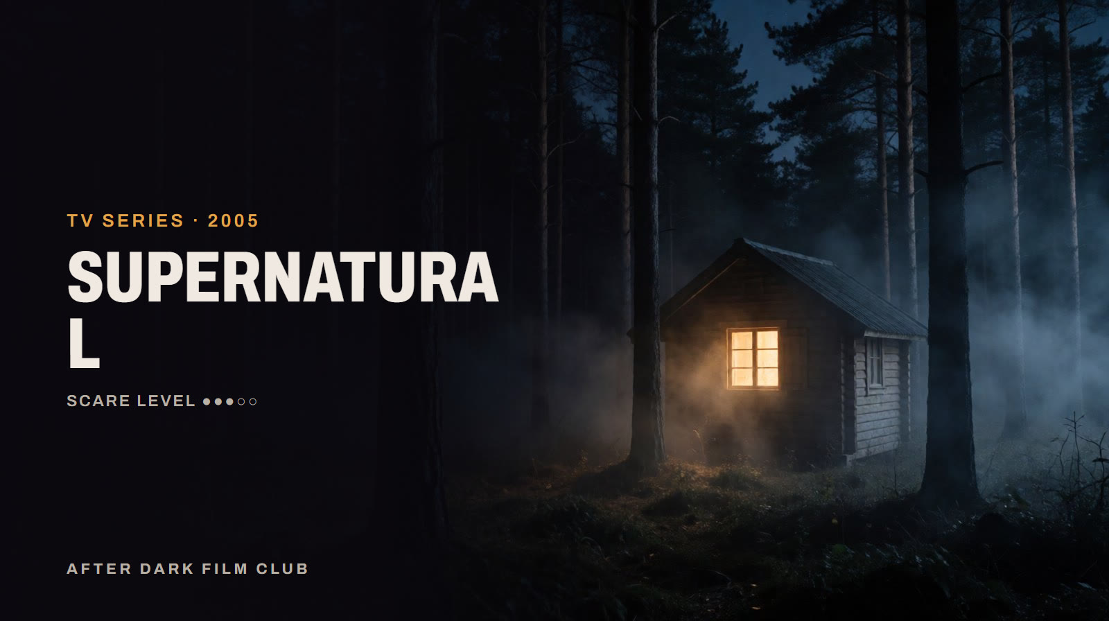 Supernatural, an After Dark title card