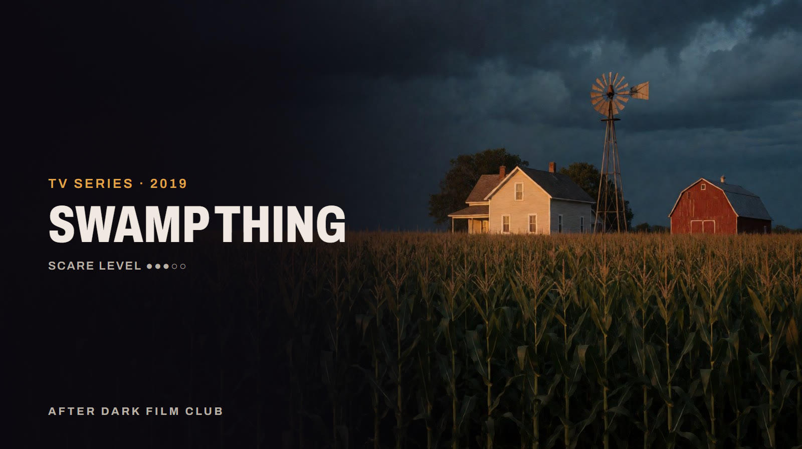 Swamp Thing, an After Dark title card