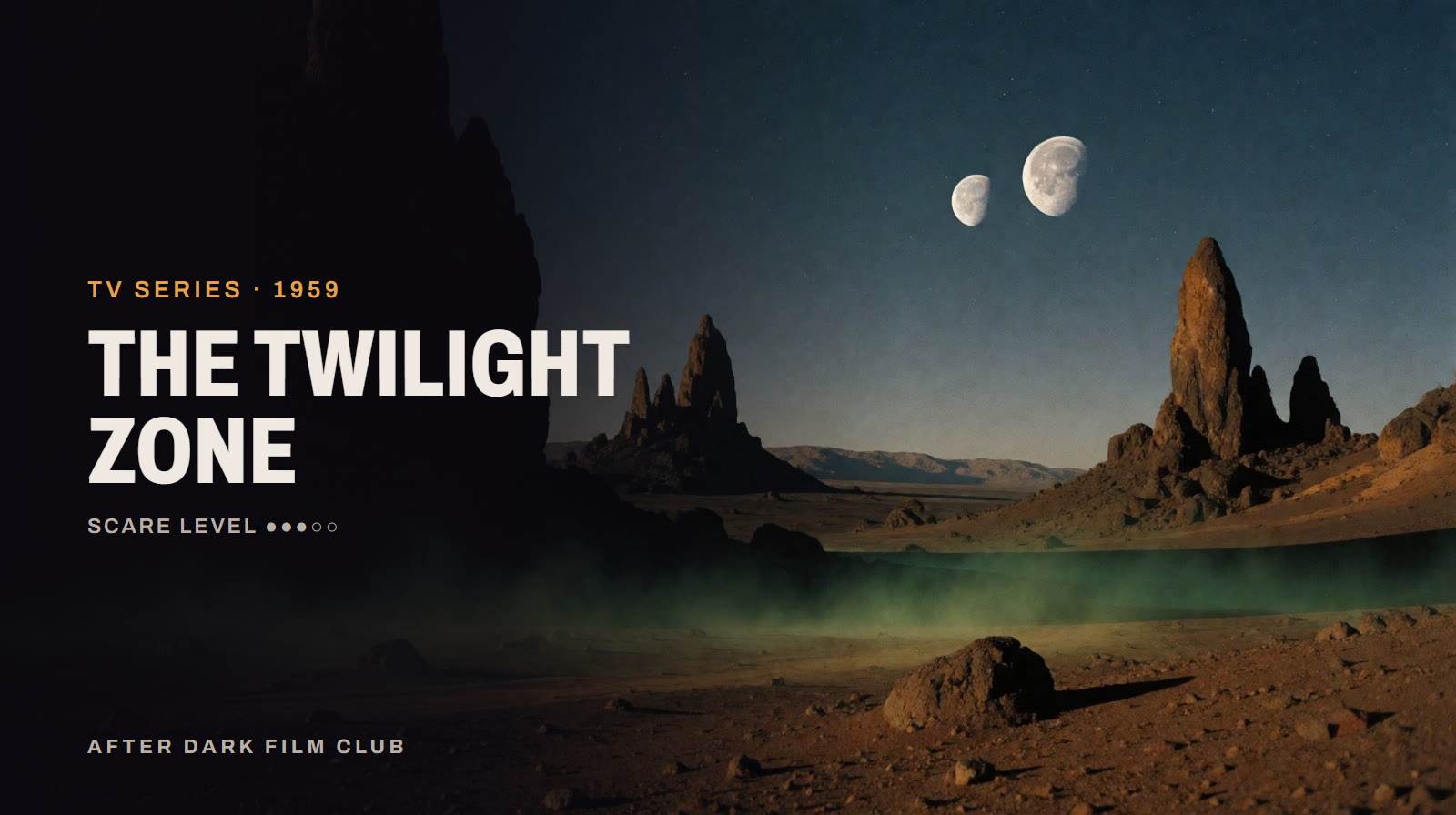 The Twilight Zone, an After Dark title card