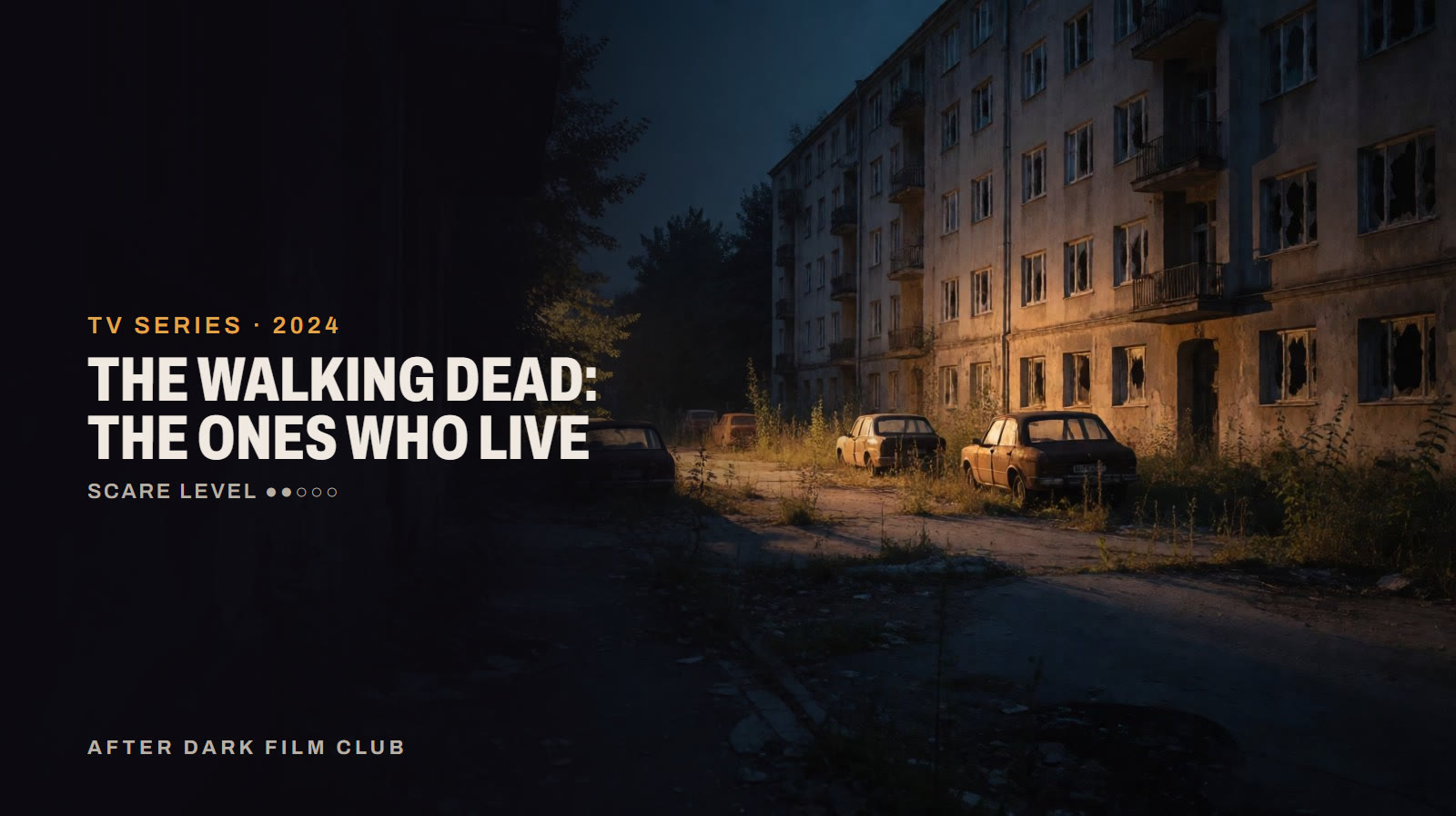 The Walking Dead: The Ones Who Live, an After Dark title card