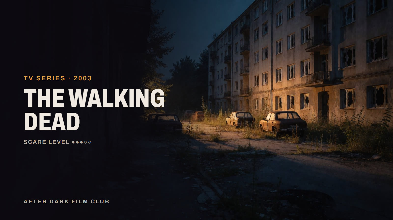 The Walking Dead, an After Dark title card