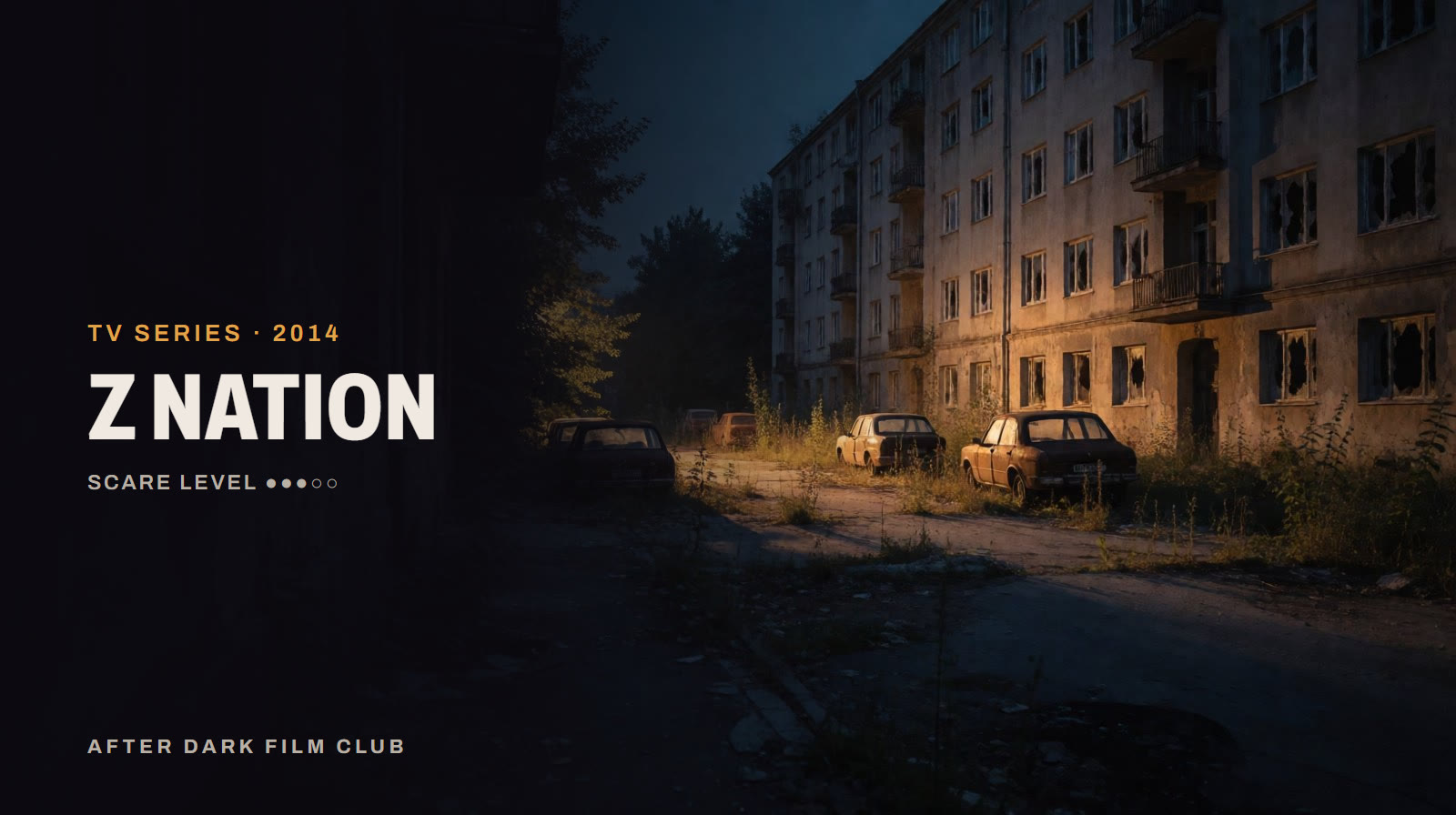 Z Nation, an After Dark title card